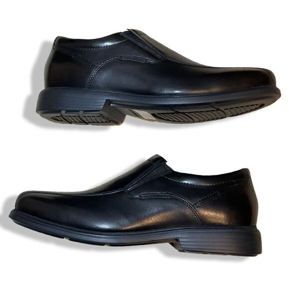 ROCKPORT “Charles Road” Lightweight Leather Slip-on, Black, Size 8W main image 3